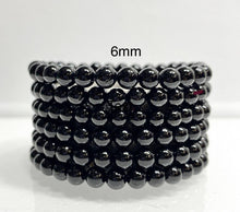 Load image into Gallery viewer, Natural Black Tourmaline 6mm 7.5” Crystal Bracelet