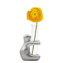 Load image into Gallery viewer, Plant Items Sloth Monstera Propagation Bud Vase: Silver