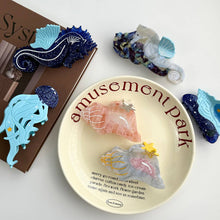 Load image into Gallery viewer, Seahorse & Conch Hair Clip, Ocean Inspired Acetate Hair Claw: Jellyfish