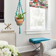 Load image into Gallery viewer, Macrame Disco Ball Plant Hanger, Handmade Boho Home Décor: All 5 Colors (1 each)