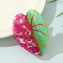 Load image into Gallery viewer, Vibrant Tropical Leaf-Shaped Botanical Hair Claw Clips: 3Leaves