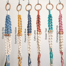 Load image into Gallery viewer, Dual Toned Beaded Plant Hanger for Indoor/Outdoor use : Set of 3: Mystic Combo