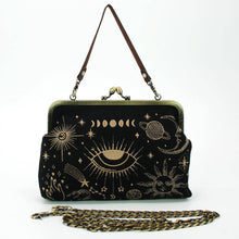Load image into Gallery viewer, Celestial Kisslock Bag in Linen Blended Fabric