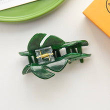 Load image into Gallery viewer, Monstera Deliciosa Leaf Hair Clip with Rhinestones: Green