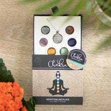 Load image into Gallery viewer, Chakra Gemstone Crystal Healing Necklace Kit