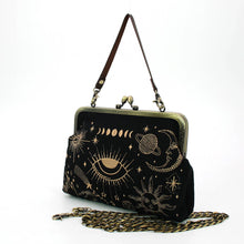 Load image into Gallery viewer, Celestial Kisslock Bag in Linen Blended Fabric