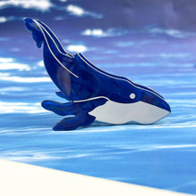 Load image into Gallery viewer, Deep Blue Dolphin Hair Claw Clip, Ocean-Inspired Accessory