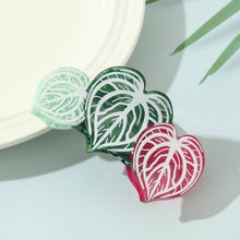 Load image into Gallery viewer, Vibrant Tropical Leaf-Shaped Botanical Hair Claw Clips: 3Leaves