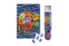 Load image into Gallery viewer, Hue Manatee Mini Jigsaw Puzzle - Fall Gift for Her Holidays