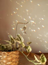 Load image into Gallery viewer, Plant Stake | Suncatcher + Monstera | Houseplant Accessory