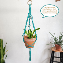 Load image into Gallery viewer, Macrame Disco Ball Plant Hanger, Handmade Boho Home Décor: All 5 Colors (1 each)