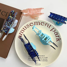 Load image into Gallery viewer, Seahorse & Conch Hair Clip, Ocean Inspired Acetate Hair Claw: Jellyfish