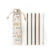 Load image into Gallery viewer, Reusable Straw - 6 pc Set: Nip Slip Pastel