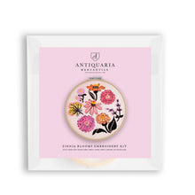 Load image into Gallery viewer, Zinnia Sampler Premium Embroidery Kit, 6 inch