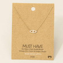 Load image into Gallery viewer, Gold Dipped Evil Eye Jewel Pendant Necklace: S