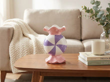 Load image into Gallery viewer, Pink & Purple Peppermint Ceramic Vase