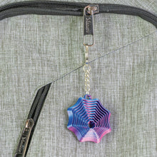 Load image into Gallery viewer, 3D PRINTED SPIDER WEB KEYCHAIN