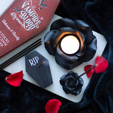Load image into Gallery viewer, Black Rose Resin Incense Stick Holder