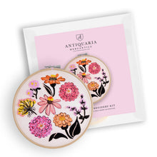 Load image into Gallery viewer, Zinnia Sampler Premium Embroidery Kit, 6 inch