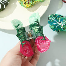 Load image into Gallery viewer, Vibrant Tropical Leaf-Shaped Botanical Hair Claw Clips: 3Leaves