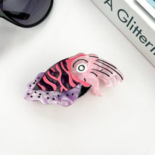 Load image into Gallery viewer, Acetate Marine Life Hair Clip, Squid & Jellyfish Claw Clip: Orca