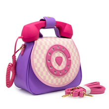 Load image into Gallery viewer, Ring Ring Phone Convertible Handbag - Pastel Checkerboard