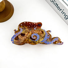 Load image into Gallery viewer, Blue Ring Octopus Hair Claw Clip, Acetate Hair Clip: White / 4.72in