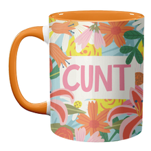 Load image into Gallery viewer, Mugs 'Funny Humour Cunt Design': Mug Colour Inner & Handle 11oz - Orange