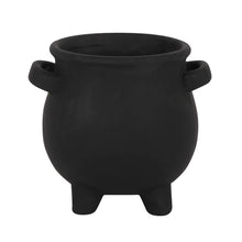 Load image into Gallery viewer, Gothic Triple Moon Cauldron Terracotta Plant Pot