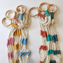 Load image into Gallery viewer, Color Block Plant Hangers, Handmade Macrame Plant Accessory: Set of 3: Mystic Combo