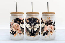 Load image into Gallery viewer, Moth with Flowers 16oz Libbey Glass Tumbler