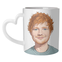 Load image into Gallery viewer, Mugs 'Ed Portrait' by David Bond: Mug Colour Inner & Handle 11oz - Orange