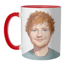 Load image into Gallery viewer, Mugs 'Ed Portrait' by David Bond: Mug Colour Inner & Handle 11oz - Orange