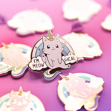 Load image into Gallery viewer, Meowgical Caticorn Unicorn Cat Enamel Pin, father's day gift