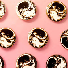 Load image into Gallery viewer, Yin Yang Beluga Whales Enamel Pin, father's day gift