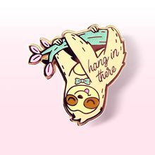Load image into Gallery viewer, Hang in There Upside Down Sloth Enamel Pin, father's day