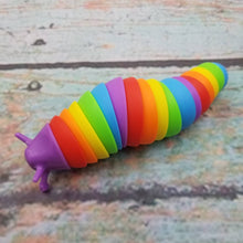 Load image into Gallery viewer, Rainbow Sensory Fidget StressRelief Slug Toy