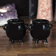 Load image into Gallery viewer, Gothic Halloween Cauldron Cruet Salt and Pepper Set
