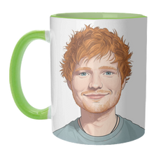 Load image into Gallery viewer, Mugs 'Ed Portrait' by David Bond: Mug Colour Inner &amp; Handle 11oz - Orange
