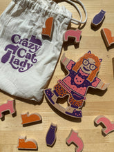 Load image into Gallery viewer, Crazy Cat Lady- Wooden Stacking Game

