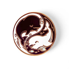 Load image into Gallery viewer, Yin Yang Beluga Whales Enamel Pin, father's day gift
