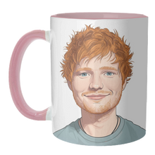 Load image into Gallery viewer, Mugs 'Ed Portrait' by David Bond: Mug Colour Inner &amp; Handle 11oz - Orange

