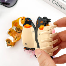 Load image into Gallery viewer, Acetate Marine Life Hair Clip, Squid &amp; Jellyfish Claw Clip: Orca
