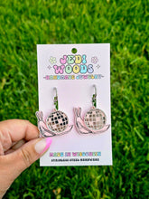 Load image into Gallery viewer, Layered Disco Ball Snail Earrings
