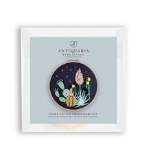 Load image into Gallery viewer, Night Cactus Premium Embroidery Kit, 6 inch
