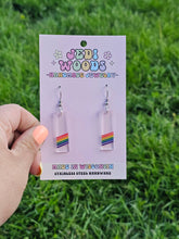 Load image into Gallery viewer, Subtle Rainbow Pride Bar Earrings
