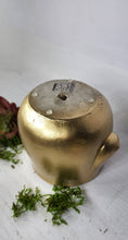 Load image into Gallery viewer, Concrete Lady Boob Pot Drain hole | Breast | Airplant Nipple: Green dark green ash and gold foil / No drain hole
