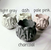 Load image into Gallery viewer, Concrete Lady Booty Pot | Butt Cheek Planter | Drain hole: Maroon/pink/rose gold
