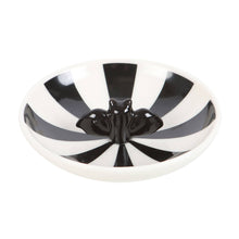 Load image into Gallery viewer, Gothic Striped Bat Halloween Trinket Dish
