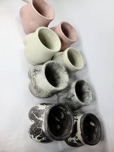 Load image into Gallery viewer, Concrete Lady Booty Pot | Butt Cheek Planter | Drain hole: Green/dark green/ gold
